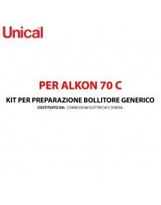 Kit UNICAL per la preparazione di bollitore generico con connessioni elettriche e sonda modello ALKON 70C