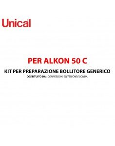 Kit UNICAL per la Preparazione di Bollitore Universale con Collegamenti Elettrici e Sonda Modello ALKON 50C