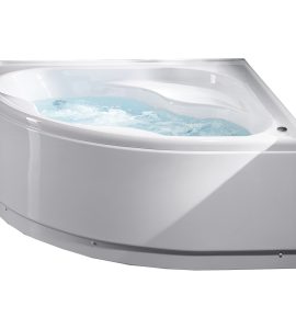 VASCA ANGOLARE GEA CON TELAIO E PANNELLO 140x140 cm