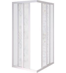 BOX DOCCIA ANGOLARE "ACRIL" BIANCO PASTELLO 85-90 x 85-90 cm - Ap. 52