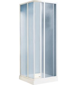 BOX DOCCIA ANGOLARE "SMERALDA" BOLLICINE ACRILICO Rett. 68-80x108-118 Ap. 44-75