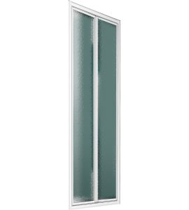 PORTA DOCCIA A 2 ANTE BATTENTI "SMERALDA" BOLLICINE ACRILICO 98-103 H.185 - Ap. 84 cm