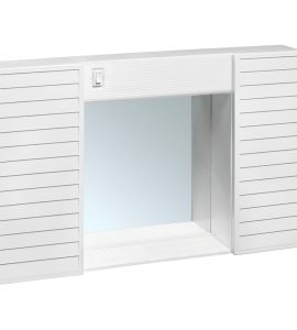 SPECCHIERA CON 2 ANTE E LUCE "TOILETTE" L.50 x H.37 x P.12 cm