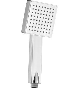 DOCCETTA MONOGETTO QUADRATA "SQUARE" CROMO 75x75 - H.210 mm