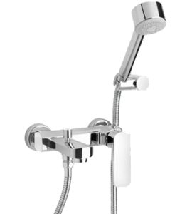 MISCELATORE ESTERNO VASCA "STILE" Cromo + Set Doccia