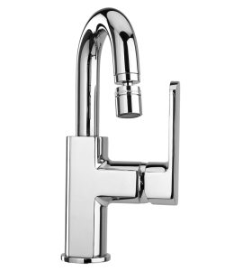 MISCELATORE BIDET CON BOCCA ORIENTABILE 'STILE'  Cromo + Piletta 1"1/4