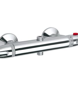 GRUPPO TERMOSTATICO DOCCIA CON DEVIATORE 2 USCITE "2T" Cromo