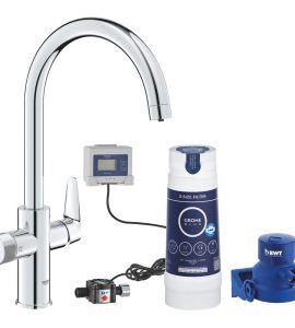MISCELATORE CON SISTEMA DI FILTRAZIONE ACQUA "BLUE PURE BAUCURVE" Starter Kit