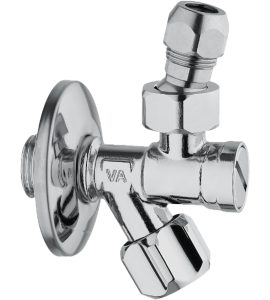 RUBINETTO FILTRO SNODO 1/2"Mx3/8"M/Ø10 + Rosetta