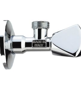 RUBINETTO SOTTOLAVABO PROLUNGATO A VITONE 1/2"x1/2" + Rosetta