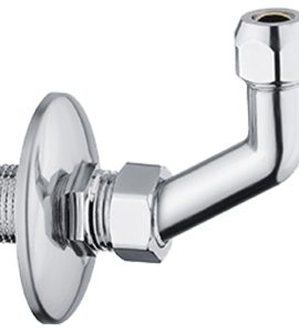 SQUADRETTA SOTTOLAVABO ESAGONALE "EKO" 1/2"x10 + Rosetta