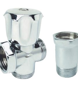 RUBINETTO RETROGRUPPO CON ATTACCO LAVATRICE COMPLETO DI DISTANZIATORE 3/4"x3/4"x3/4"