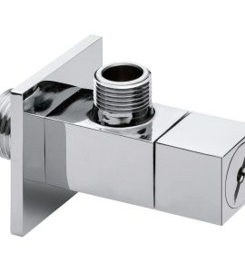 RUBINETTO SOTTOLAVABO QUADRO 1/2" x 3/8" + Borchia