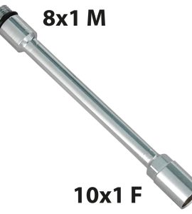 PROLUNGA RAME RIDOTTA PER RUBINETTERIA CROMO 8x1 M + 10x1 F - cm 20