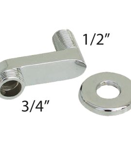 ECCENTRICO REGOLABILE CON ROSONE CROMATO 1/2" x 3/4" - cm 6