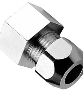 NIPLES FEMMINA PER TUBETTO RAME IN OTTONE CROMATO F1/2"x 3/8"- Ø10
