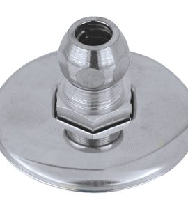 NIPLES MASCHIO PER TUBETTO RAME IN OTTONE CROMATO + ROSETTA M1/2" x Ø10