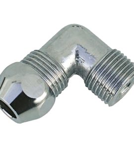 CURVA MASCHIO PER TUBETTO RAME IN OTTONE CROMATO M1/2" x Ø12