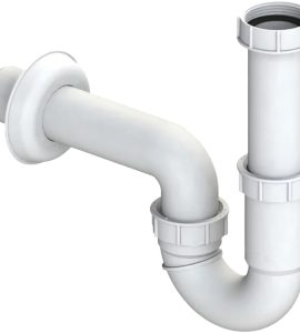 SIFONE AUTOPULENTE A "S" IN ABS BIANCO 1"1/4 x Ø32 - L.250 mm