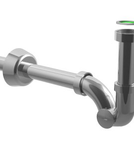 SIFONE PER LAVABO E BIDET "ESSE" ISPEZIONE LATERALE CROMATO 1"1/4 - Ø 32 x 250 mm