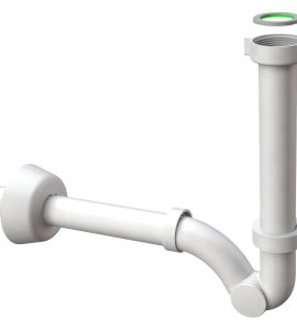SIFONE PER LAVABO E BIDET "MONSTER" A ESSE BIANCO 1"1/4 - Ø32 x 250 mm