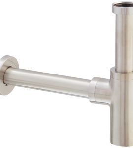SIFONE D'ARREDO PER LAVABO CROMO SPAZZOLATO 1"1/4 x Ø32 - L.250 mm