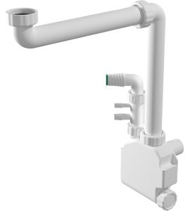 SIFONE SALVASPAZIO PER LAVABO AD 1 VIA + ELETTRODOMESTICI "SQUID" 1"1/4 x Ø32 mm
