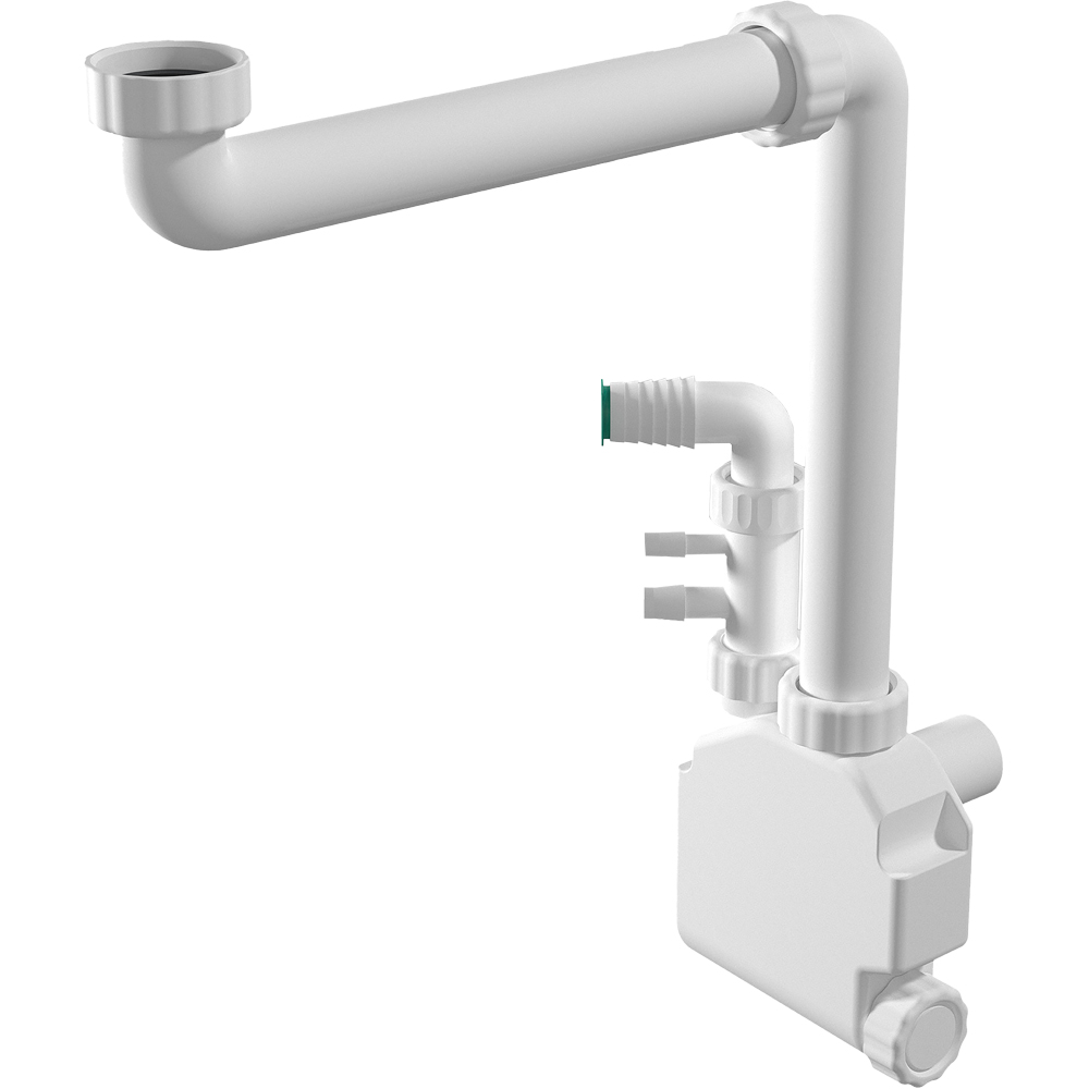 - SIFONE SALVASPAZIO PER LAVABO AD 1 VIA + ELETTRODOMESTICI "SQUID" 1"1/4 x Ø32 mm