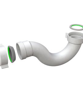 SIFONE VASCA AUTOPULENTE BIANCO 1"1/2 x Ø 40 mm