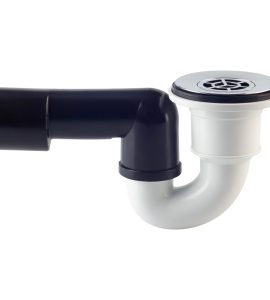 SIFONE DOCCIA ISPEZIONABILE CON SCARICO ORIENTABILE A SALDARE Griglia Ø80 - Uscita Ø40/50