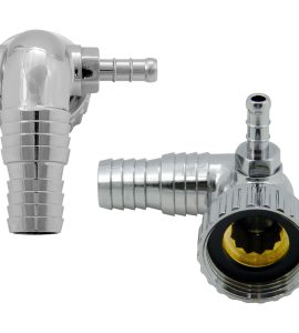 CURVETTA SCARICO LAVATRICE IN OTTONE 1" - Cromata