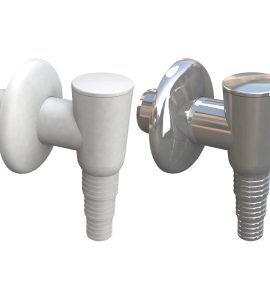 SIFONE ESTERNO PER LAVATRICE E LAVASTOVIGLIE CON VALVOLA DI NON RITORNO Cromato - Ø32 mm