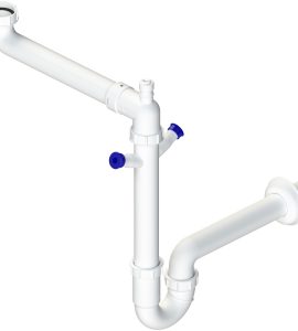 SIFONE PER LAVELLO A 1 VIA SALVASPAZIO AUTOPULENTE "2K" 1"1/2 x Ø40 mm
