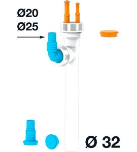 TEE DI SCARICO CONDENSA PER SIFONI LIRA Ø32 mm