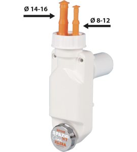 SIFONE SALVASPAZIO ISPEZIONABILE "CLIMA" CON DOPPIO ATTACCO Ø 32/40 x 1"1/2