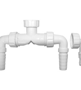 RACCORDO DI SCARICO DOPPIO PER LAVATRICE E LAVASTOVIGLIE 1" x Ø20-23 mm.