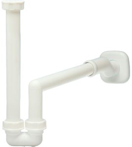 SIFONE PER LAVABO E BIDET SOSPESO "ECCENTRICO" SALVASPAZIO 1"1/4 x Ø 40 mm