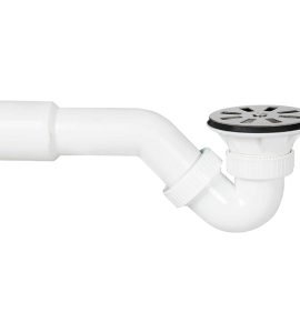 PILETTA SIFONATA A INNESTO PER PIATTO DOCCIA CON GRIGLIA INOX Ø80 1"1/2 x Ø40/50 mm