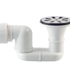 PILETTA SIFONATA PER PIATTO DOCCIA CON FORO Ø60 1"1/2 - Griglia Inox Ø80 mm