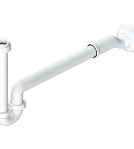 SIFONE PER LAVABO E BIDET AUTOPULENTE CON ECCENTRICO   1"-1"1/4 x Ø32-40 mm
