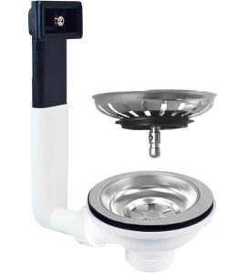 PILETTONE A CANESTRO CLICK-CLACK PER LAVELLO CUCINA CON FORO Ø 90 CTP 1"1/2 x Ø114 mm