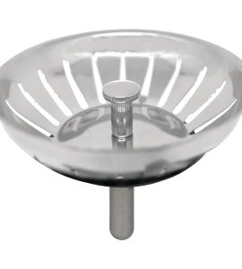 TAPPO CESTELLO PER LAVELLO CUCINA INOX Ø80 mm - Click Clack