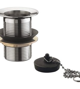 PILETTA PER LAVABO E BIDET IN OTTONE STP CON TAPPO A CATENELLA 1"1/4 x Ø63 mm - H.70