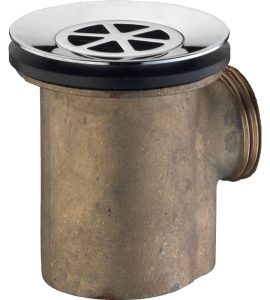PILETTA SIFONATA PER PIATTO DOCCIA IN OTTONE PESANTE 1"1/4 x Ø80 mm