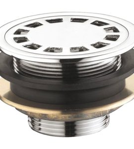 PILETTA SIFONATA PER PIATTO DOCCIA "EXPORT" IN OTTONE 1"1/4 x Ø73 mm