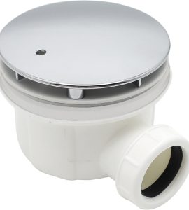 PILETTA DOCCIA RIBASSATA Ø90 "EASY" FILO-PAVIMENTO 1"1/2 + Piattello Cromo