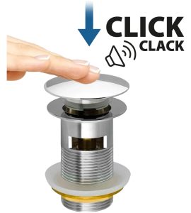 PILETTA CLICK CLACK PER LAVABO IN OTTONE CPT 1"1/4