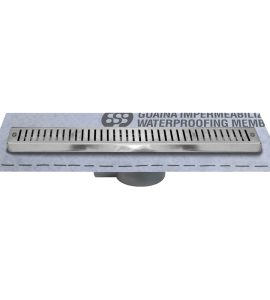 CANALETTA PER DOCCIA A PAVIMENTO CON GRIGLIA cm 95 + Guaina 1 m²