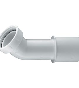 CURVA PER SIFONE VASCA A 45° CON TERMINALE 1"1/2 x Ø40-50