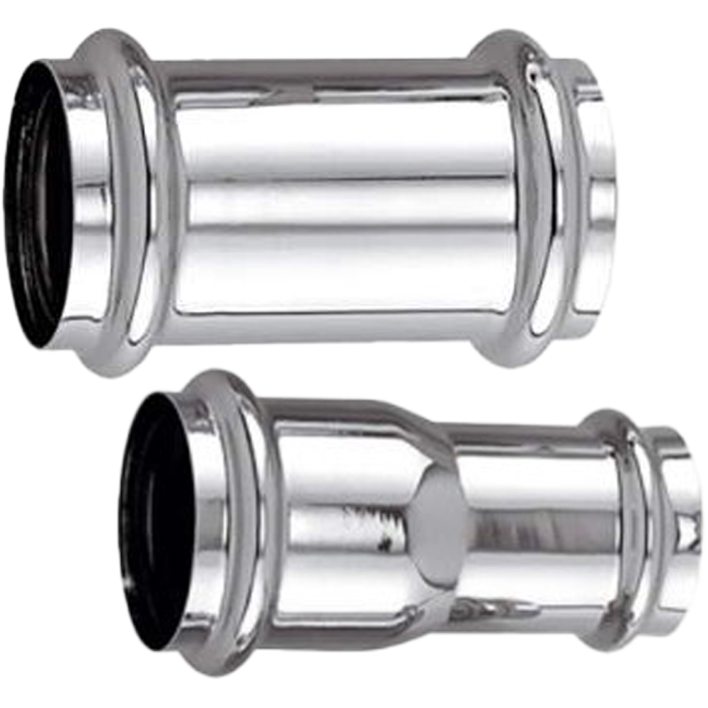 - MANICOTTO PER CANOTTI IN OTTONE CROMATO CON O-RING Ridotto Ø40-32 x 70 mm